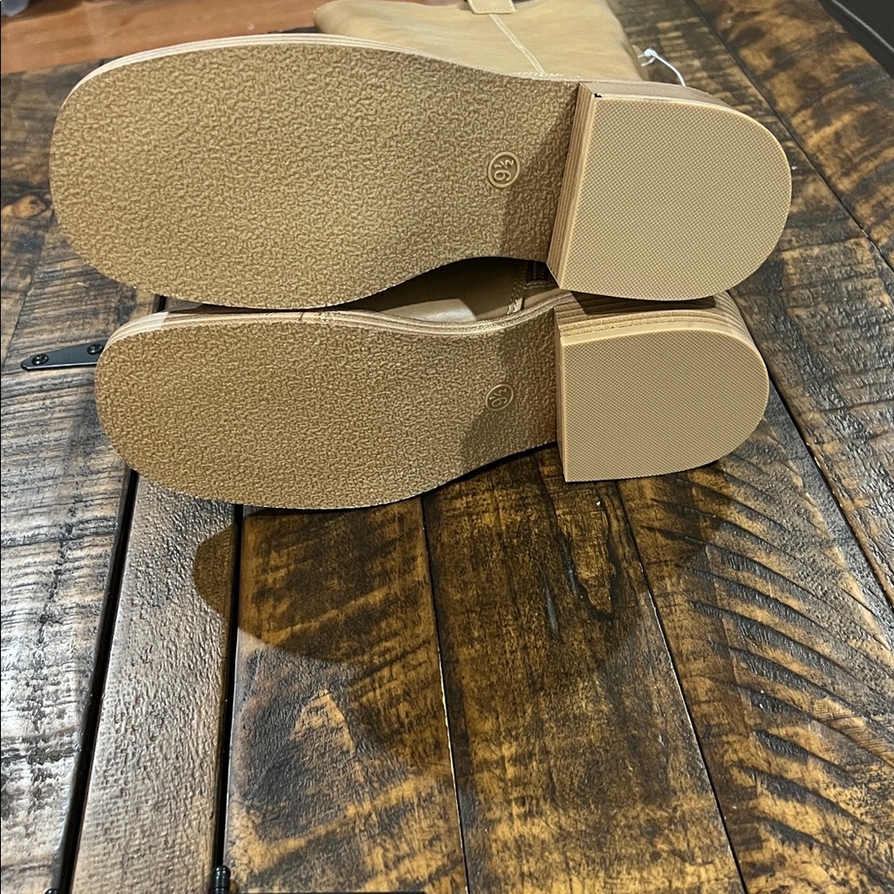 Tan Mid-Calf Boots - Picture 5 of 9